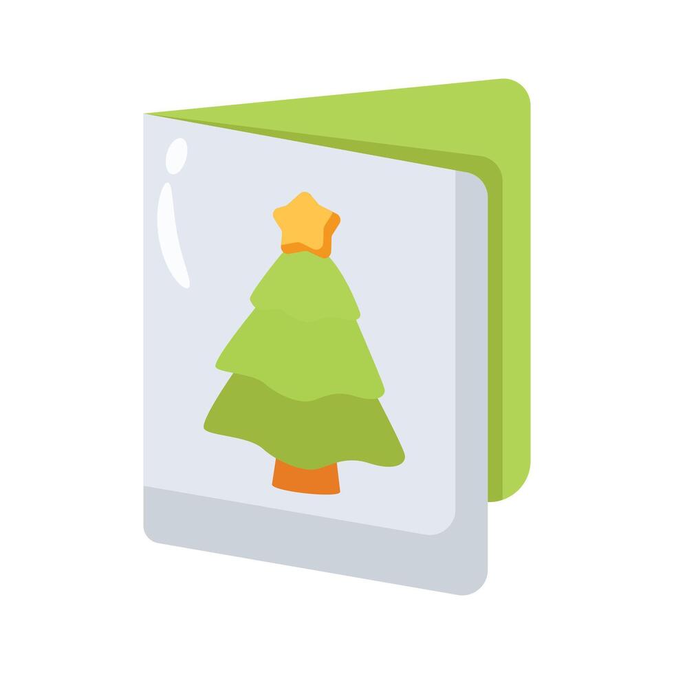 Here is a 3d style handy icon of christmas card vector