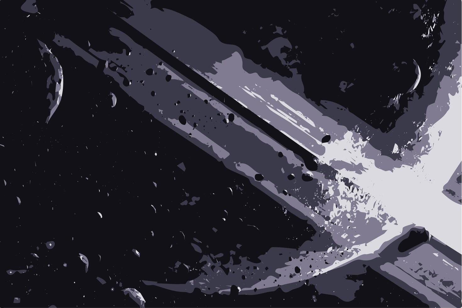 Explore a stunning abstract cosmic collision digital artwork featuring dark space, asteroid debris, and high-resolution details, perfect for wallpapers and creative backgrounds. vector