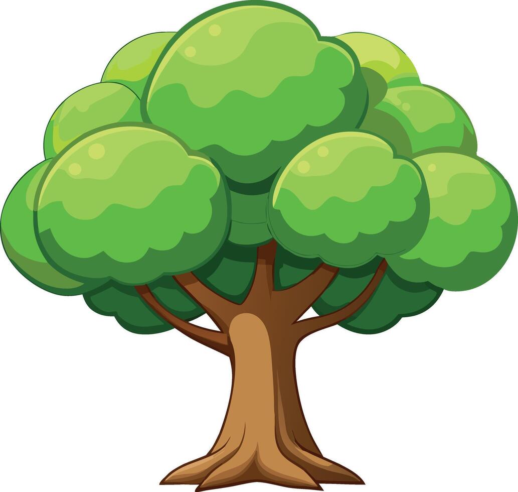 Tree with Green Leaf Illustration vector