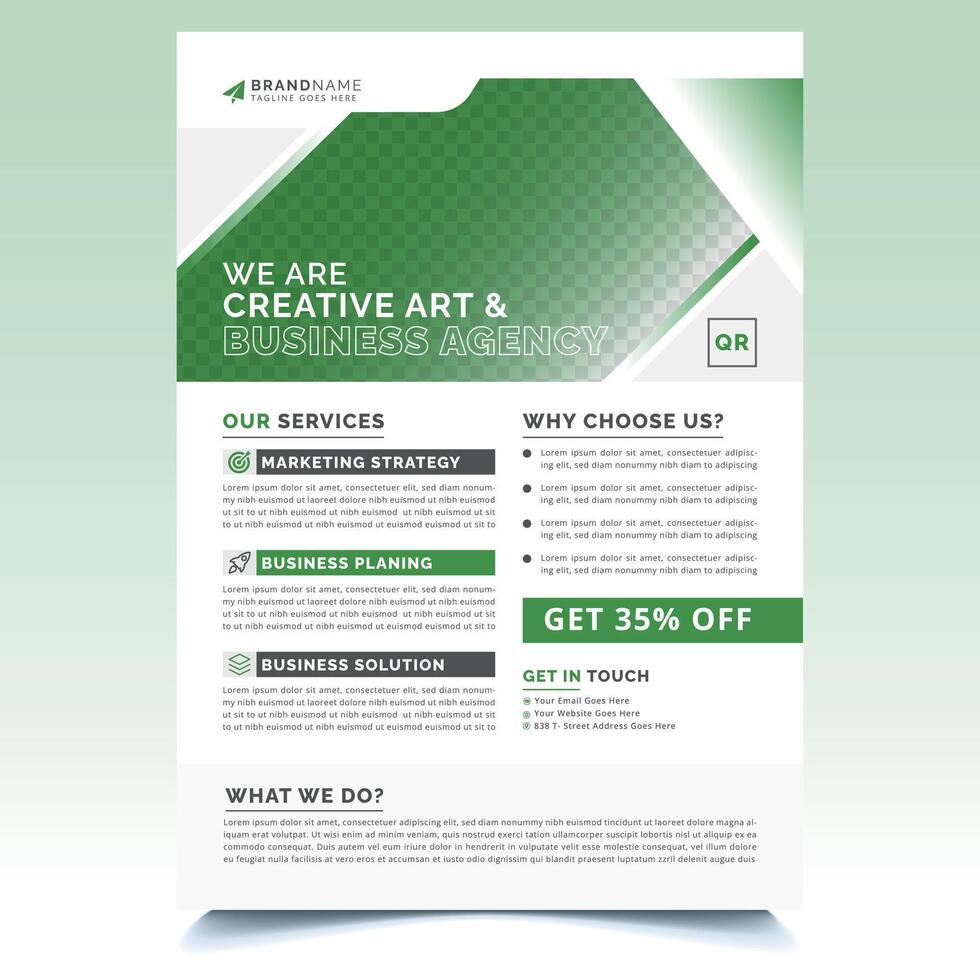 A4 Size Corporate Business Flyer Design vector