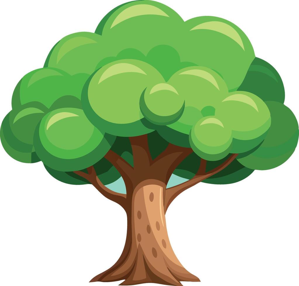 Realistic Green Tree Graphics vector