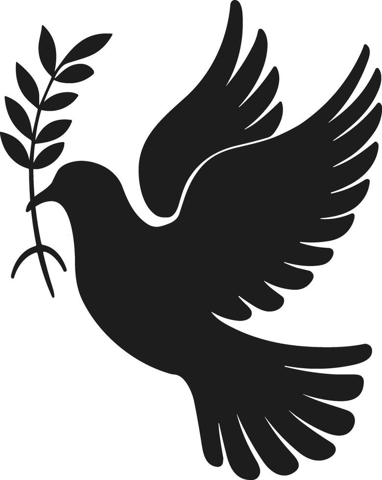 Peace Dove with Olive Branch Illustration vector
