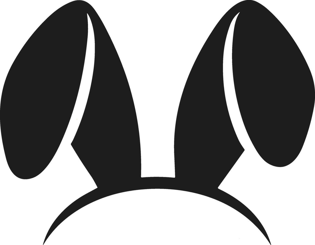 Floppy Bunny Ears Headband Illustration - Perfect for Easter, Parties, and Fun Designs vector