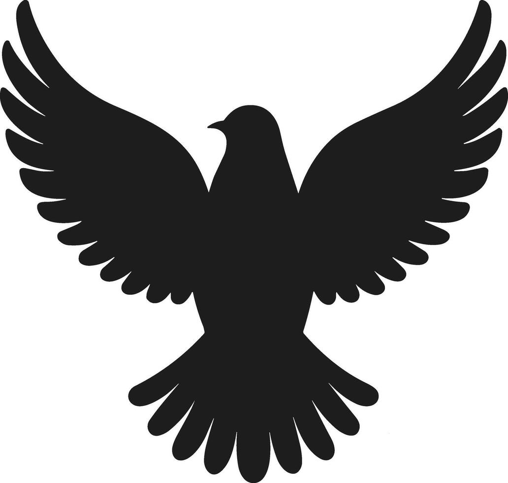 Flying Dove Silhouette Illustration vector