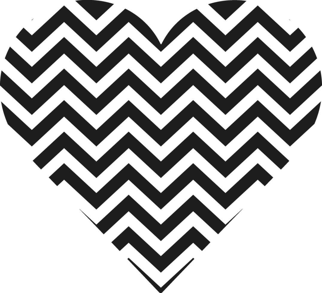 Layered Chevron Heart - Modern Geometric Love Symbol vector
