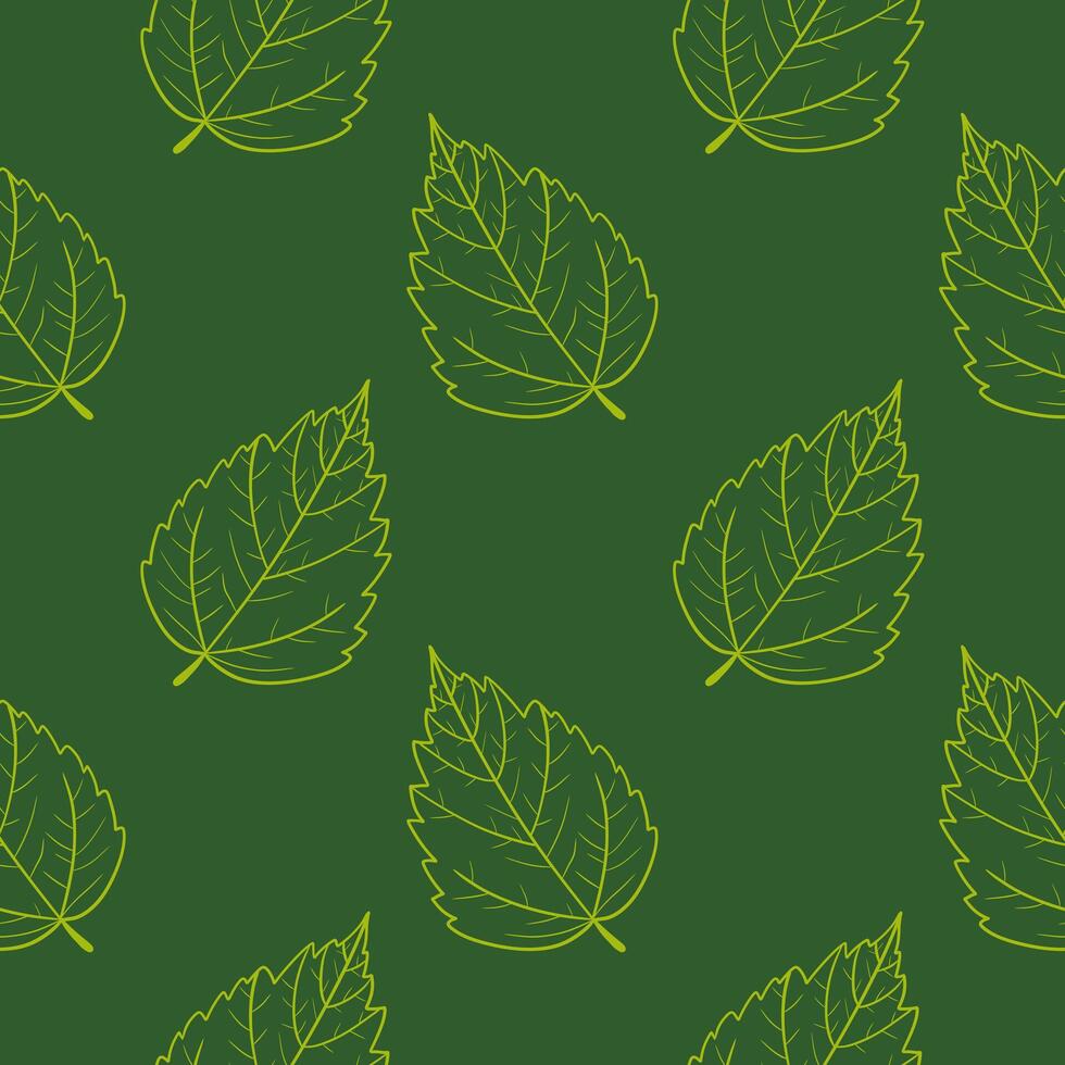 illustration of leaves seamless pattern. vector