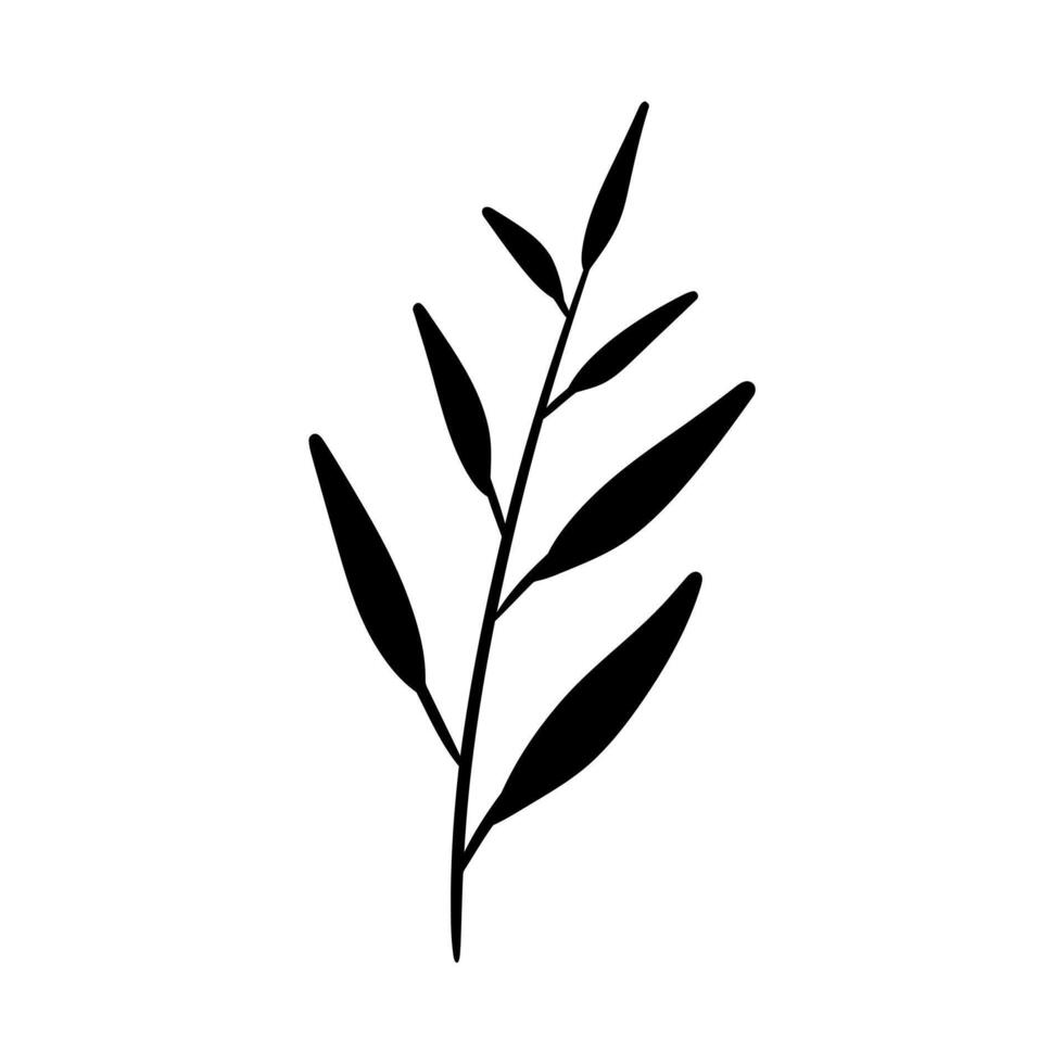 Leaves on branches illustration vector