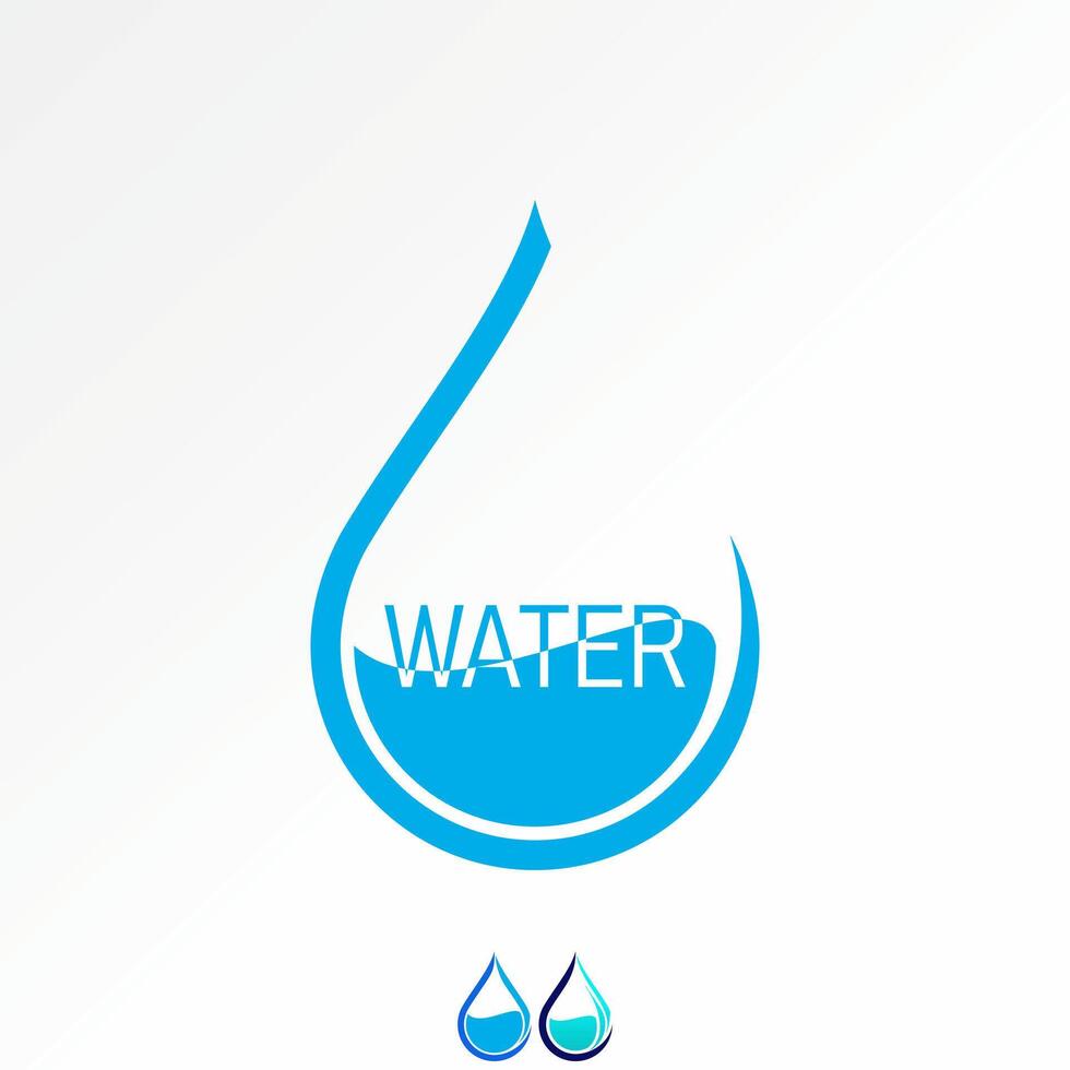 Logo design graphic concept creative premium stock image sell top water drop fall swoosh wave pure wet splash fresh to drink plumbing cool rain vector