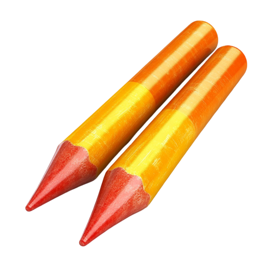 Vibrant Crayons Drawing Elements Transparent Background png