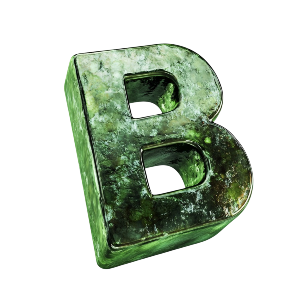 A letter b is made of vegetables and has a letter on a transparent background png