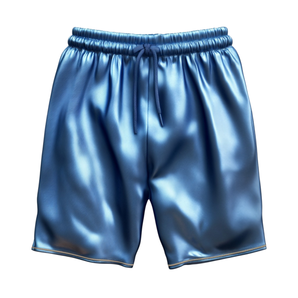 Blue shorts for men on a transparent background png