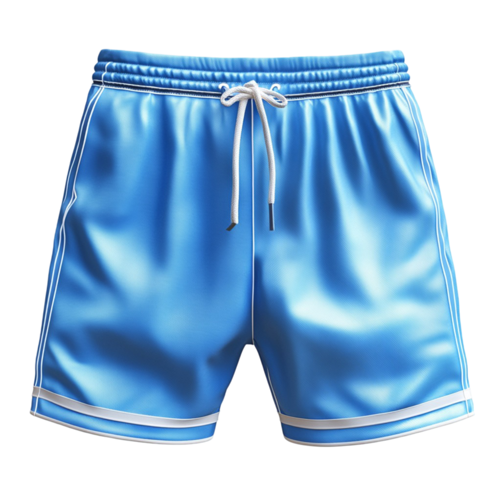 Stylish Denim Blue Summer Shorts Isolated on a transparent background png