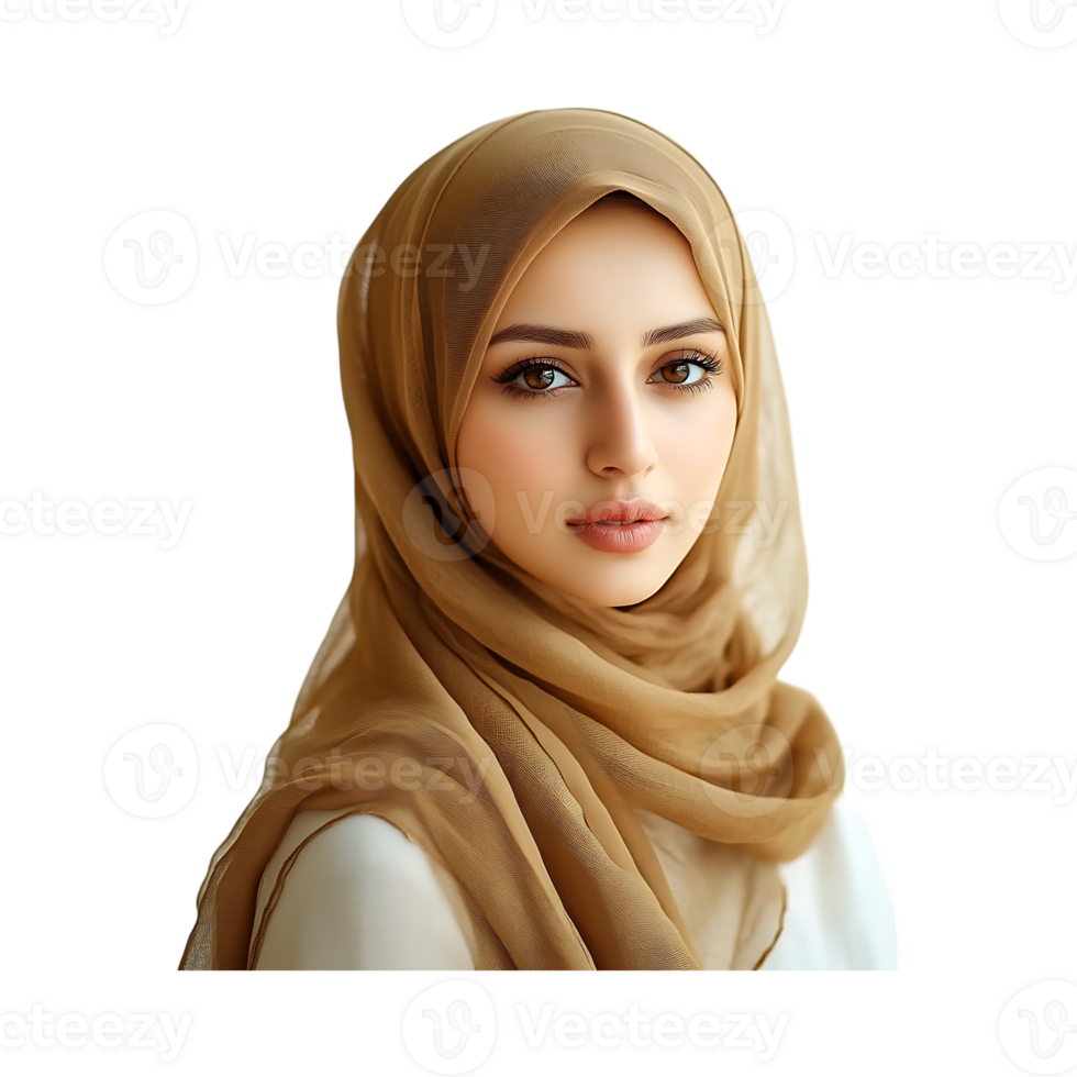 Confident and Stylish Muslim Woman in a Hijab png