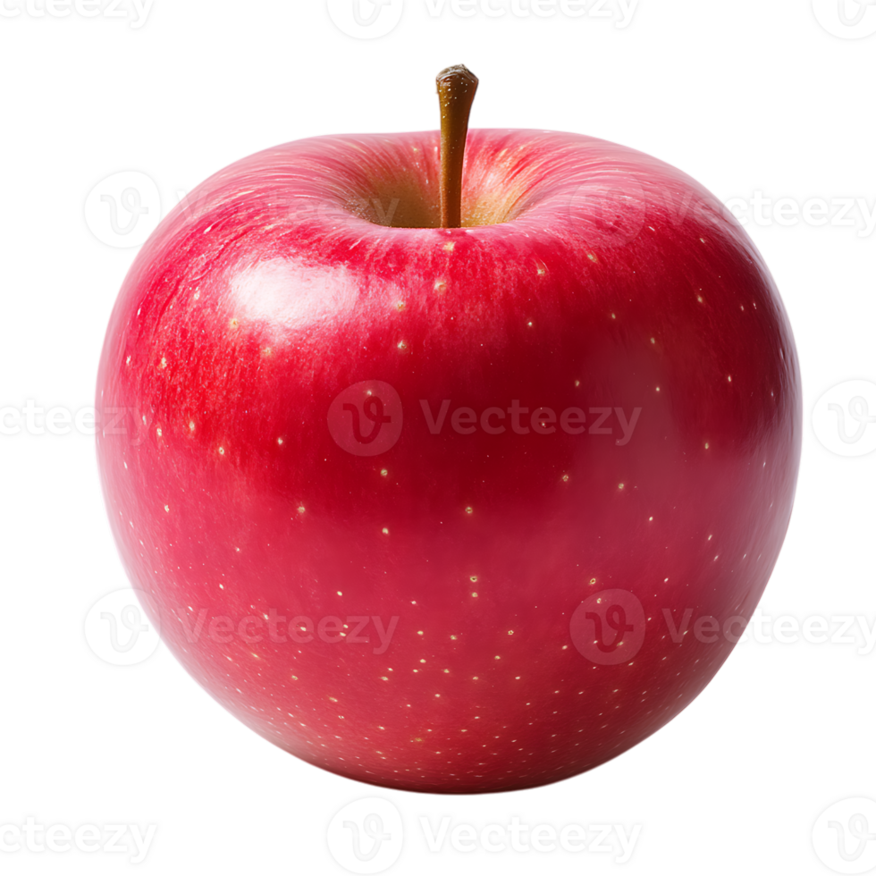 Vibrant Red Apple with a Smooth and Glossy Surface png