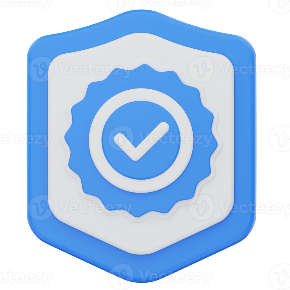 3d illustration shield and star png