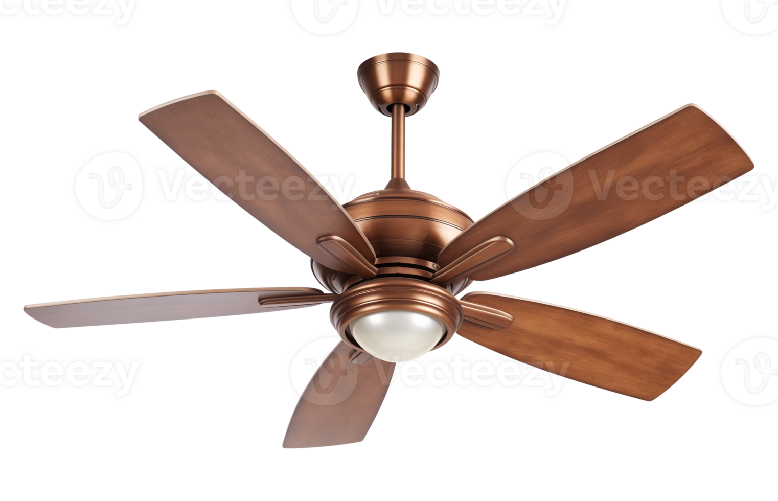 Ceiling Fan with Light Isolated on Transparent Background png
