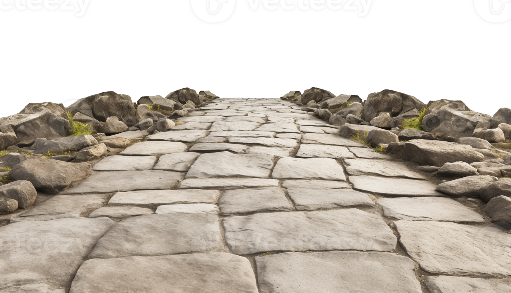 Stone Road Pathway Isolated on Transparent Background png