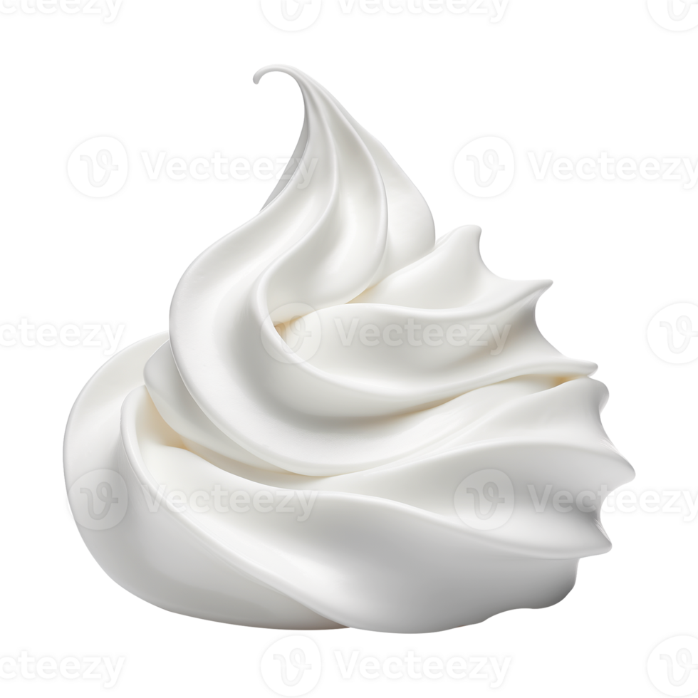Whipped Cream Chantilly Isolated on Transparent Background png