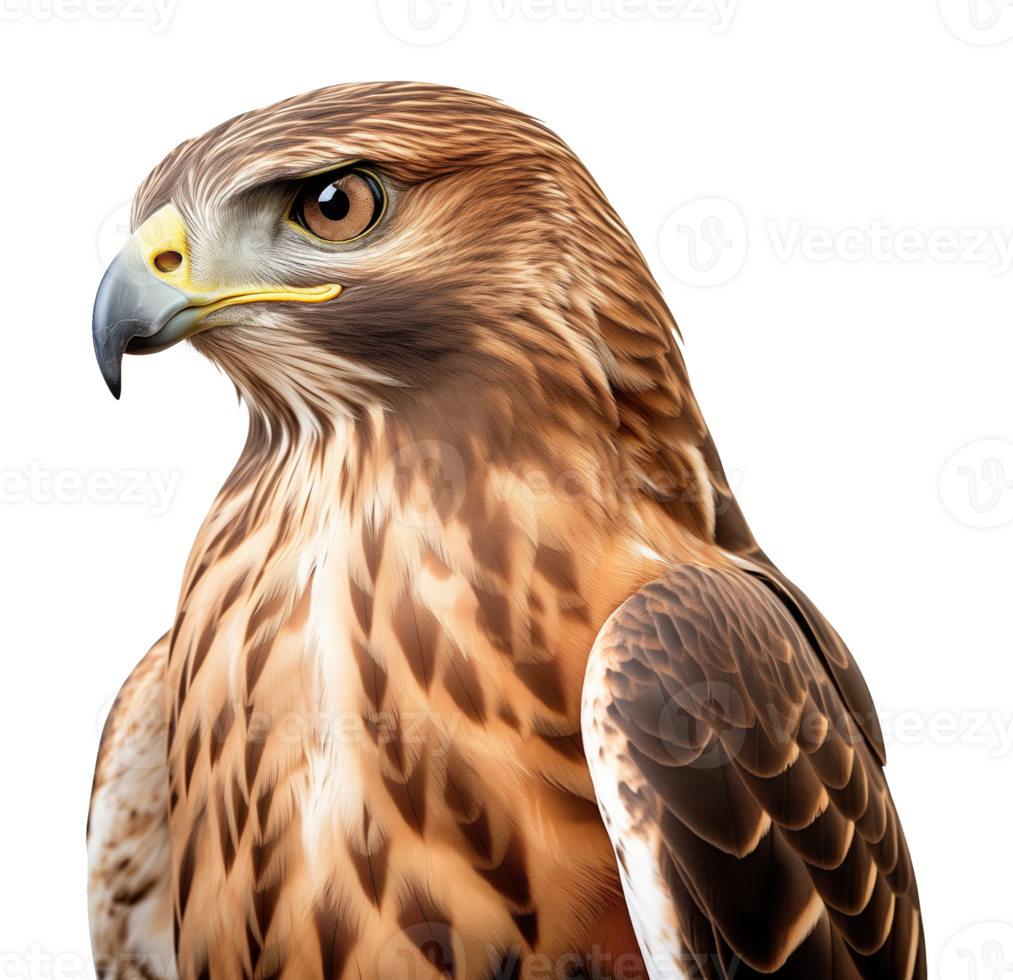 Hawk Face Shot Isolated on Transparent Background png