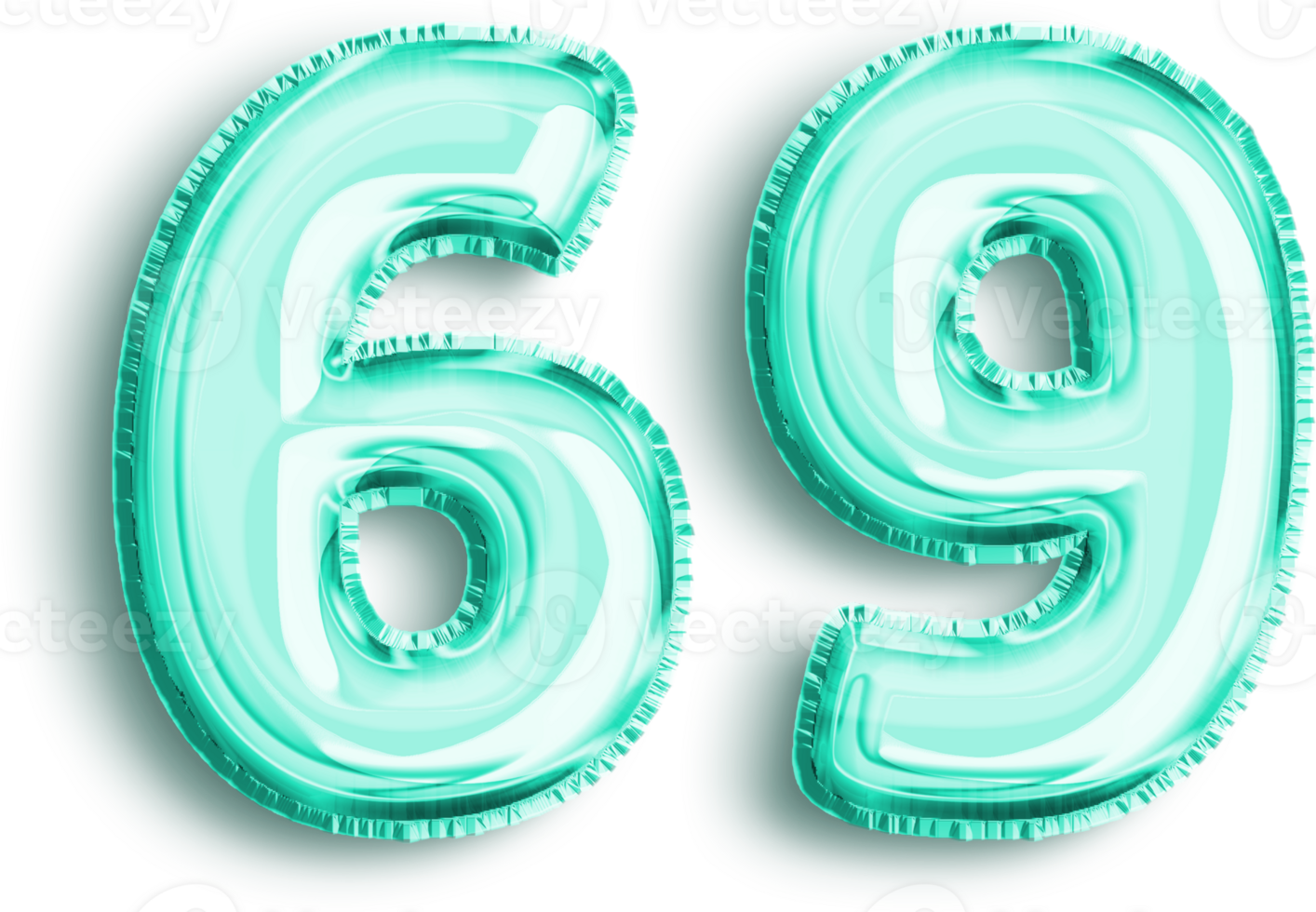 69 Turquoise Anniversary Balloon Decor png