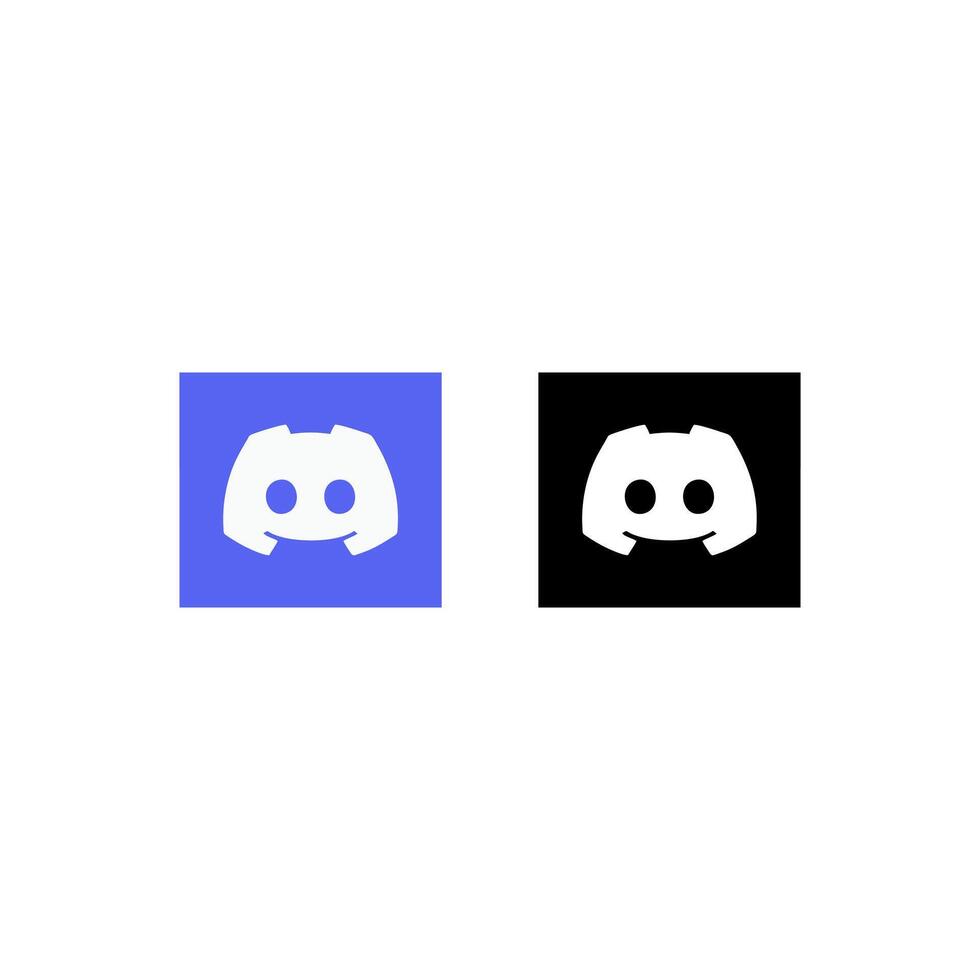 Discord logo in blue and black for digital platforms, social media, gaming community branding, tech companies, and communication apps. vector