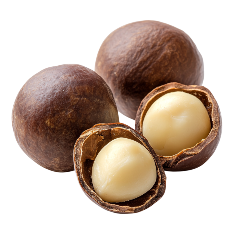 Macadamia Nuts over transparent background png