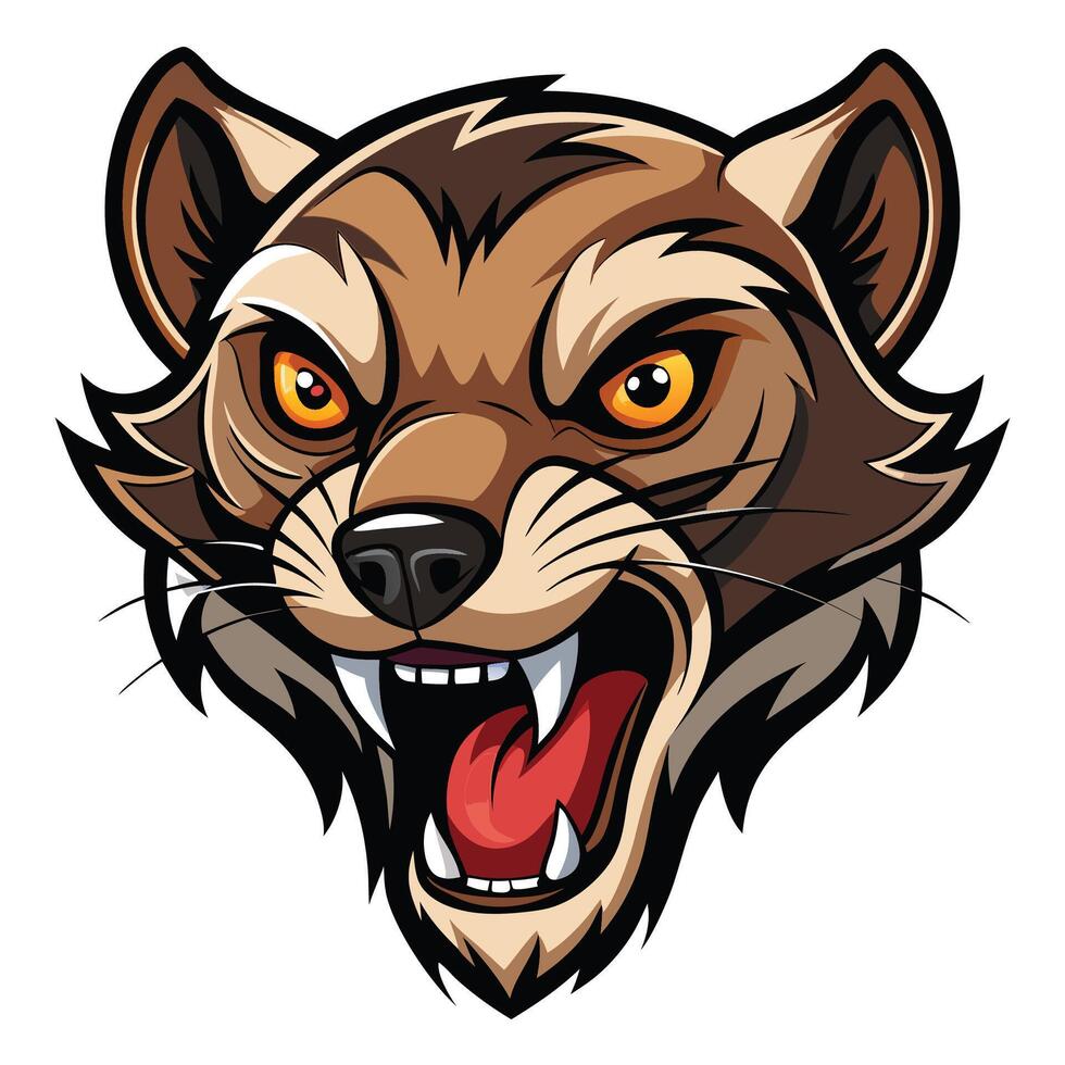 the head of a wolf or bear mascot vector