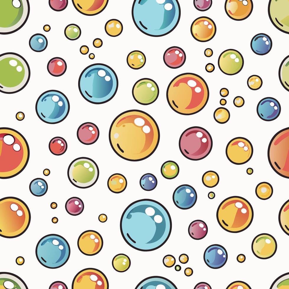 bubbles seamless pattern illustration , vector