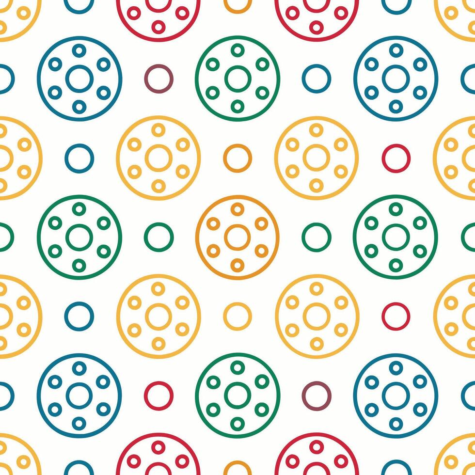 Colorful circles and dots pattern. vector