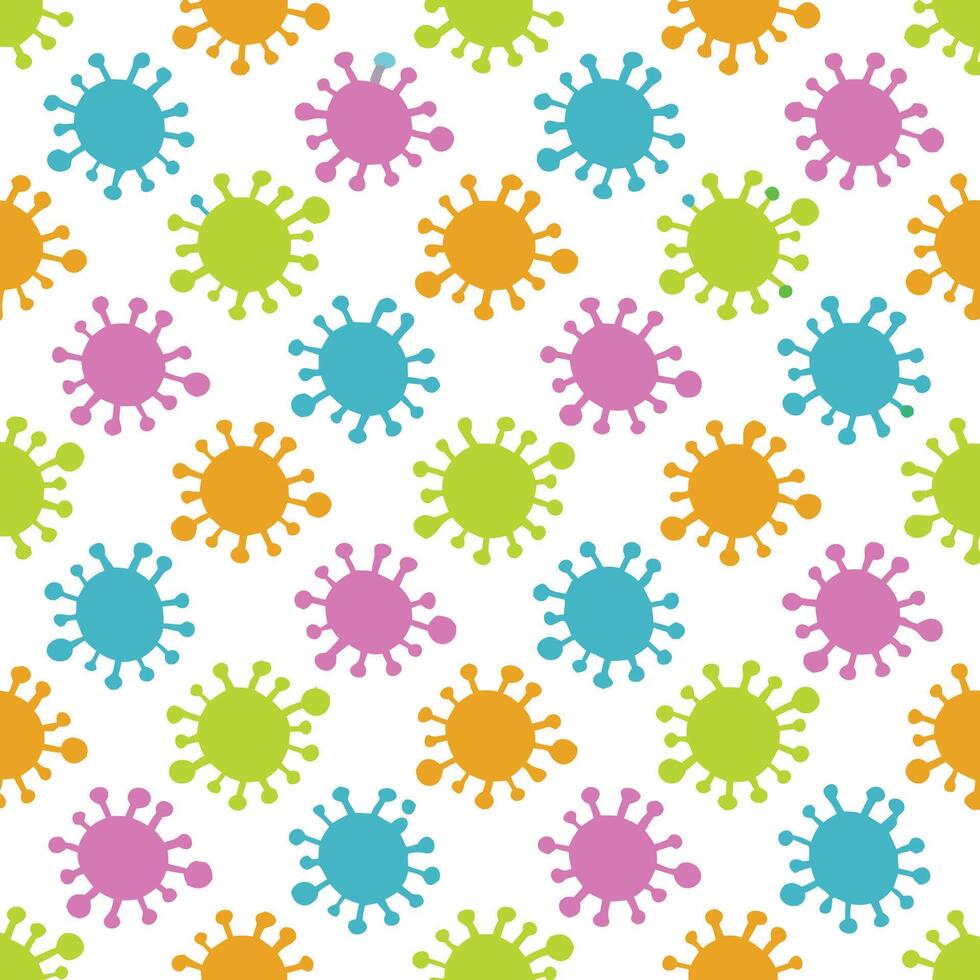 Colorful virus pattern background. vector
