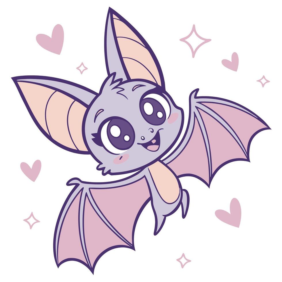 cute bat white background illustration white background vector