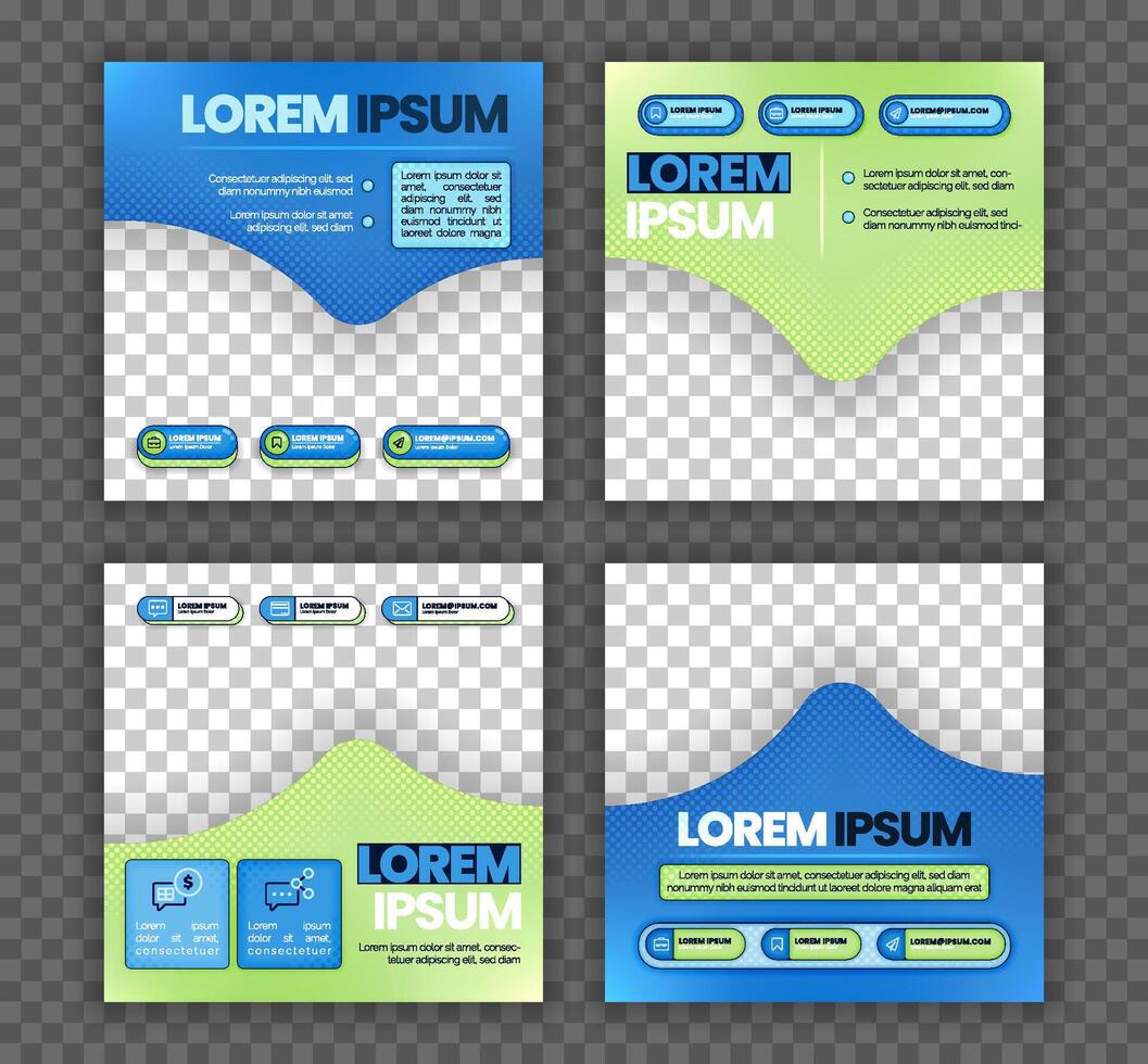 Professional Social Media Banner Template with Gradient Effects and Text Space for Business and Digital Promotions vector