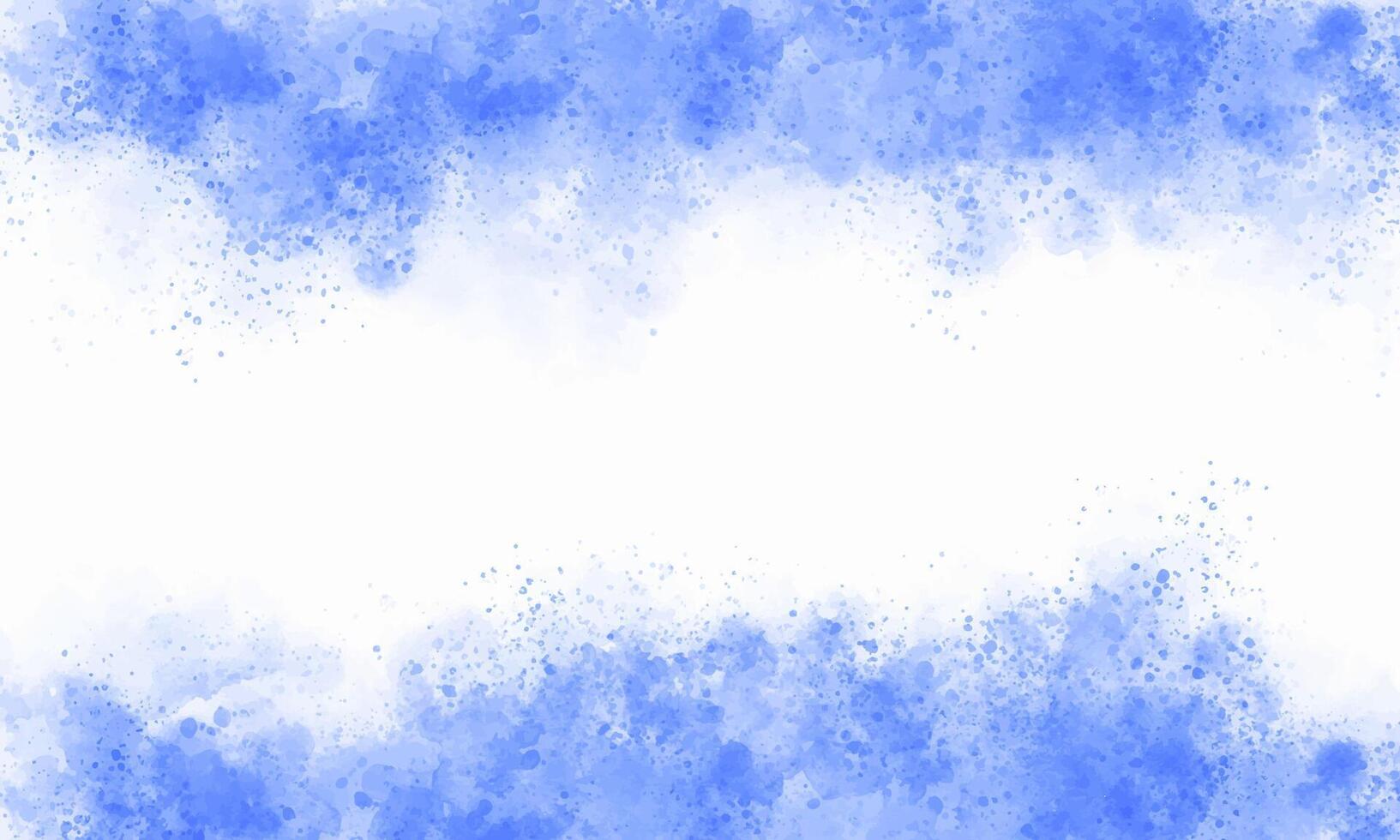Blue Watercolor Abstract Background with Splatter Effect vector