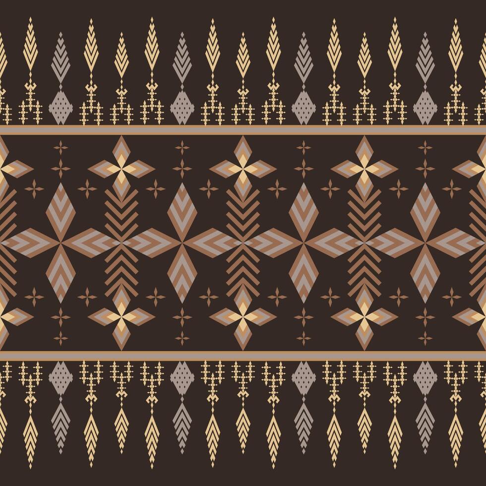 flower ethnic pixel pattern vector