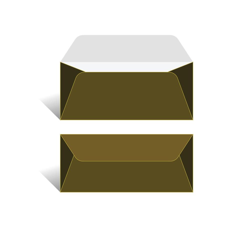 Envelope Die line template design, With 3D Box, Size 8.875 x 8.875, File vector
