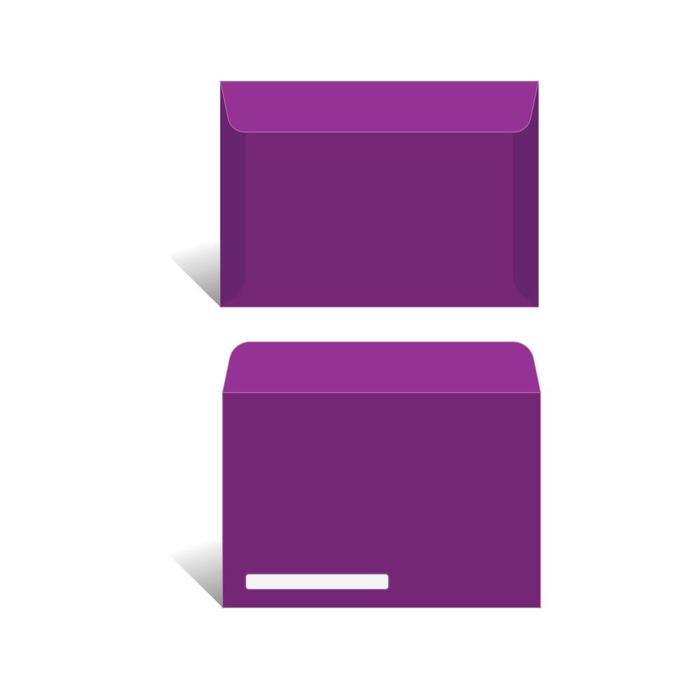 Envelope die line template, with 3D box, size 13 x 10 in, file vector