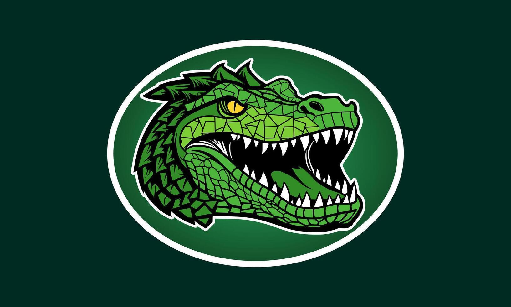 Crocodile Head Illustration vector