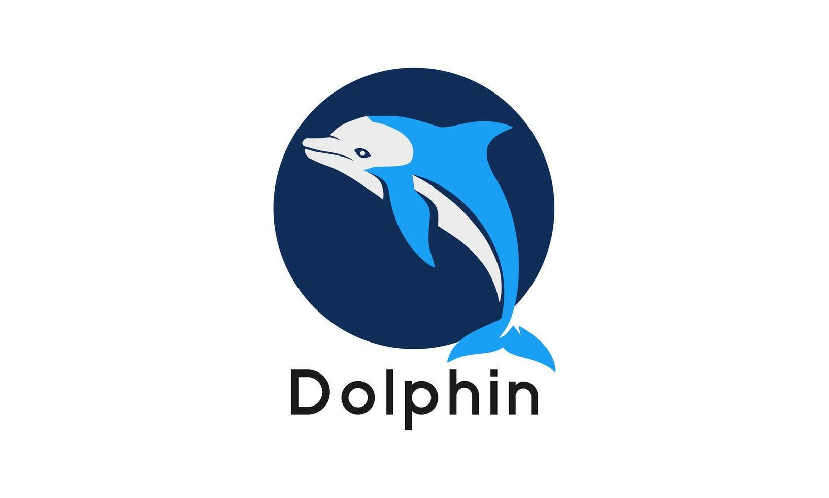 A Jumping Dolphin Logo vector