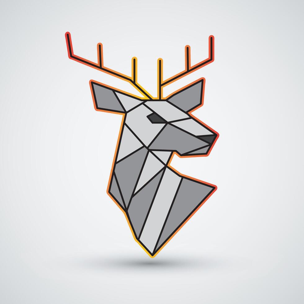 Modern deer logo can be used for company logo or clothing geometric design vector