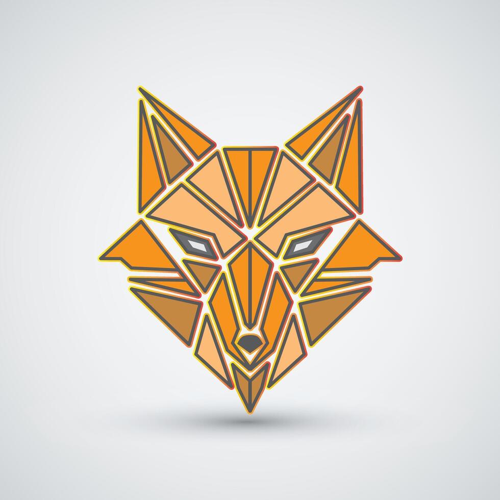Modern fox logo can be used for company logo or clothing geometric design vector