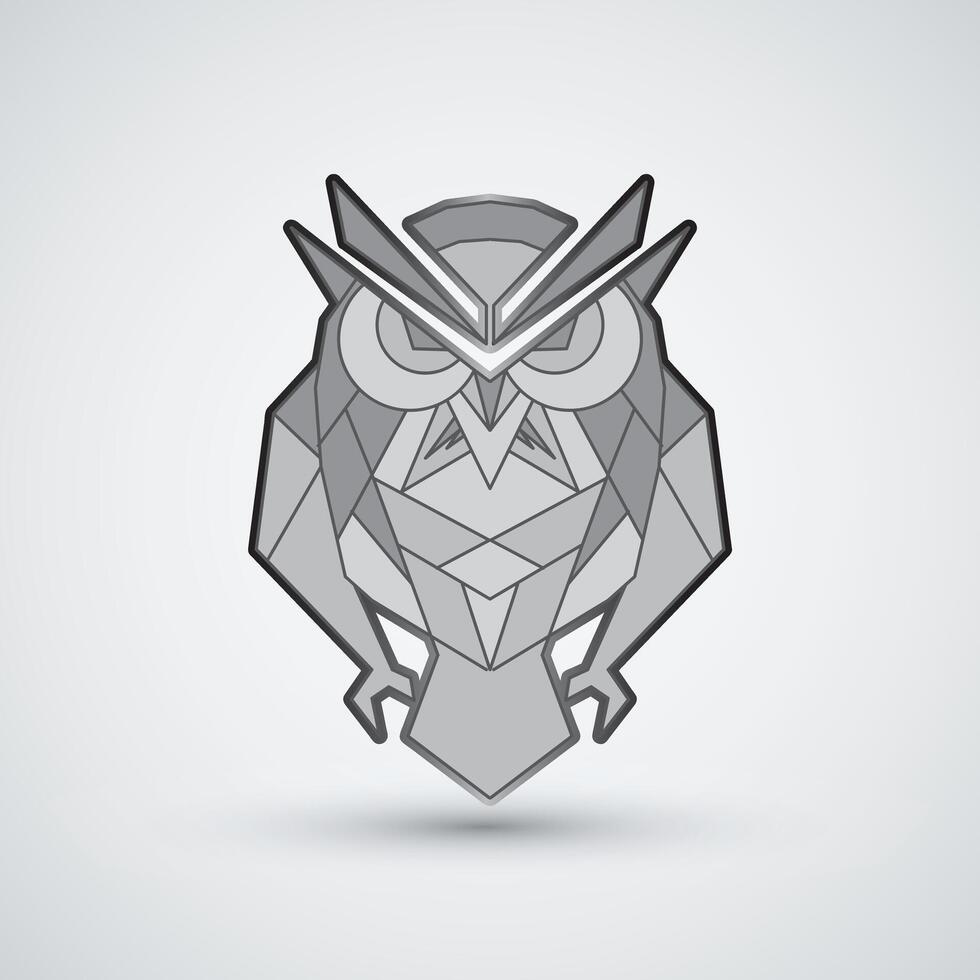 Modern Owl logo can be used for company logo or clothing geometric design vector