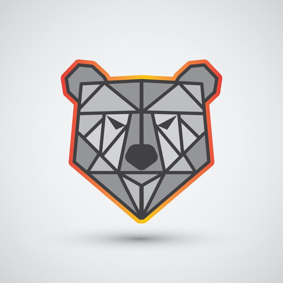 Modern Bear logo can be used for company logo or clothing geometric design vector