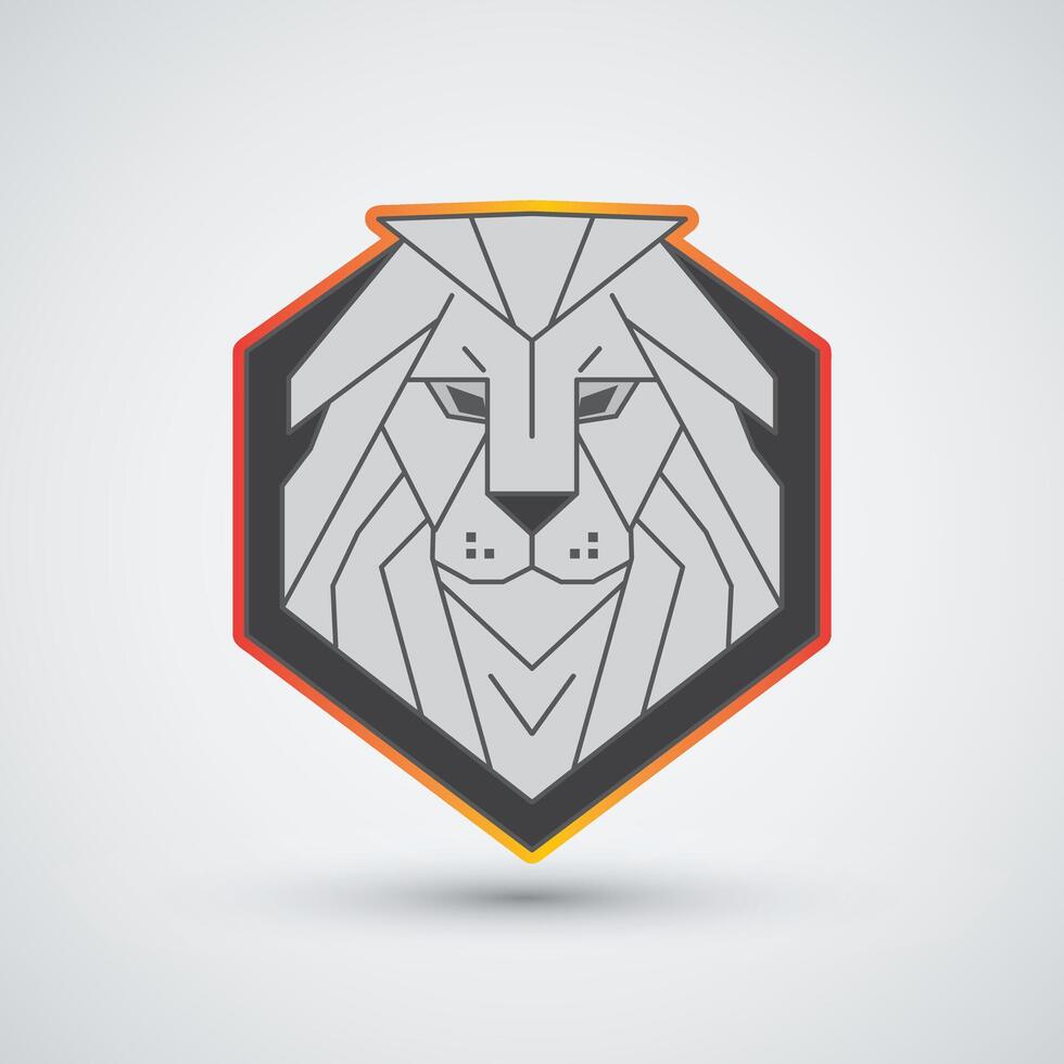 Modern Lion logo can be used for company logo or clothing geometric design vector