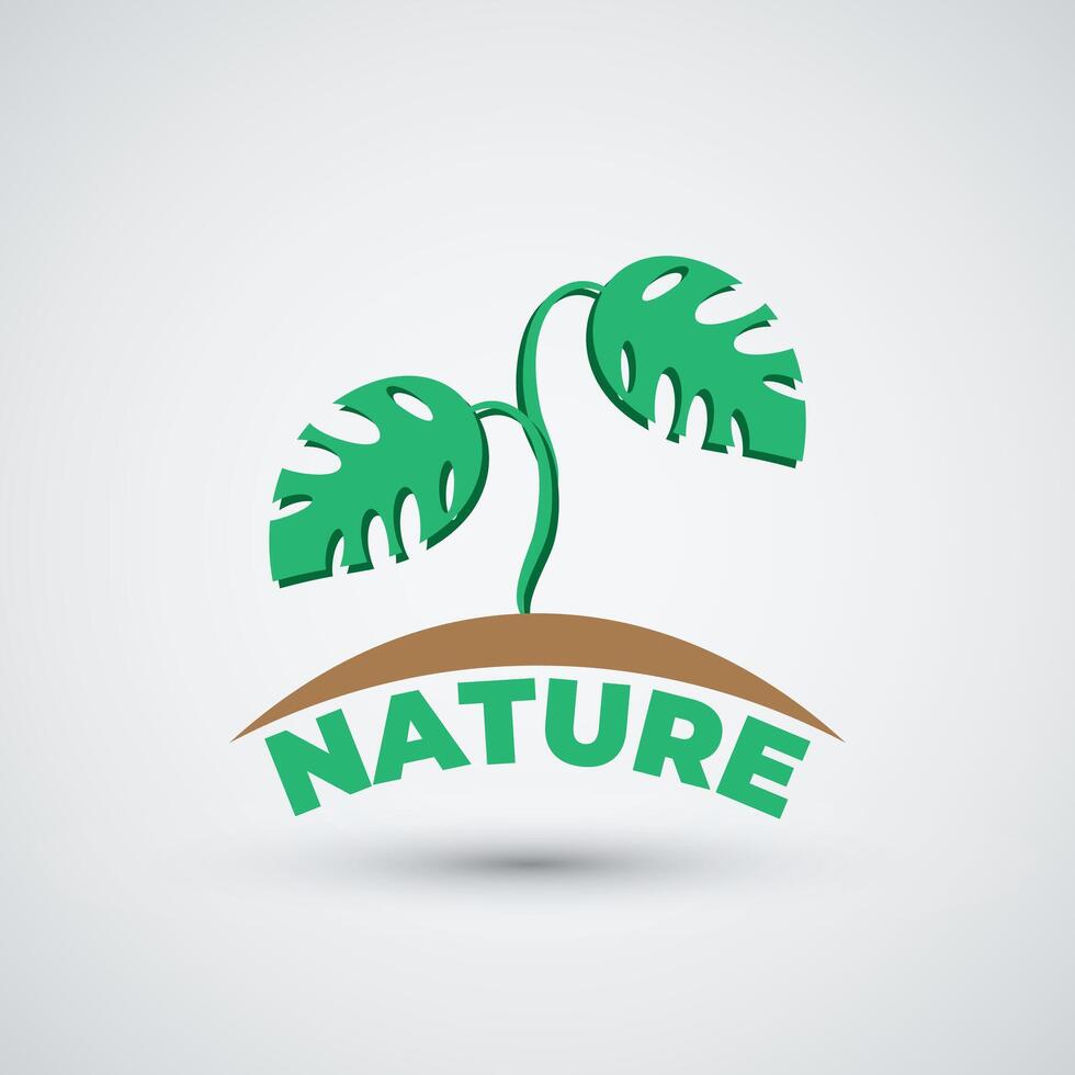 Best quality healthy food logo green nature logo vector