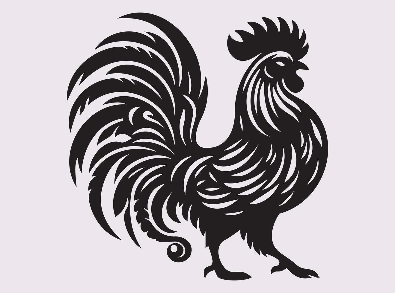 Unique Black Craft Chicken Silhouette for Your Crafts vector