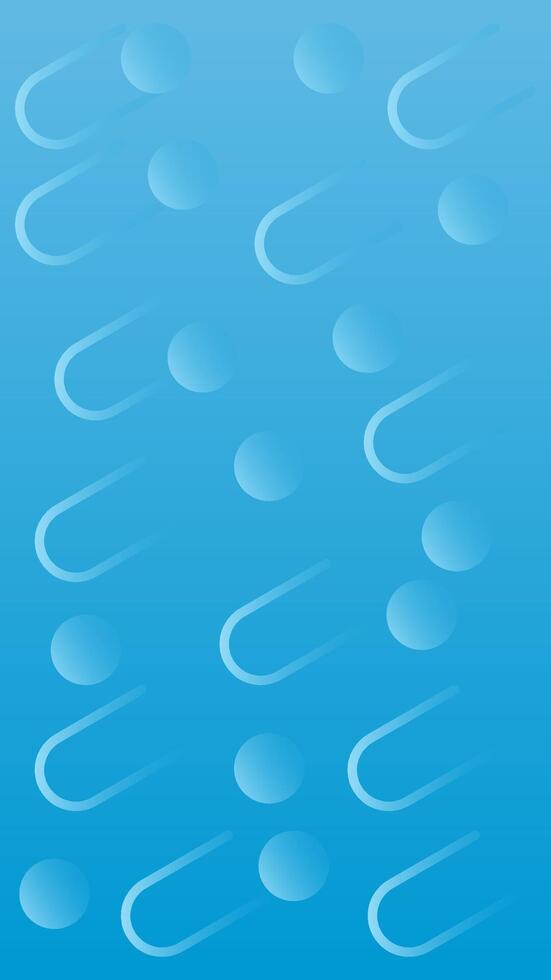 Gradient blue vertical background with raining geometric small objects. Minimal illustration. Suitable for wallpapers, presentations, web, etc. vector