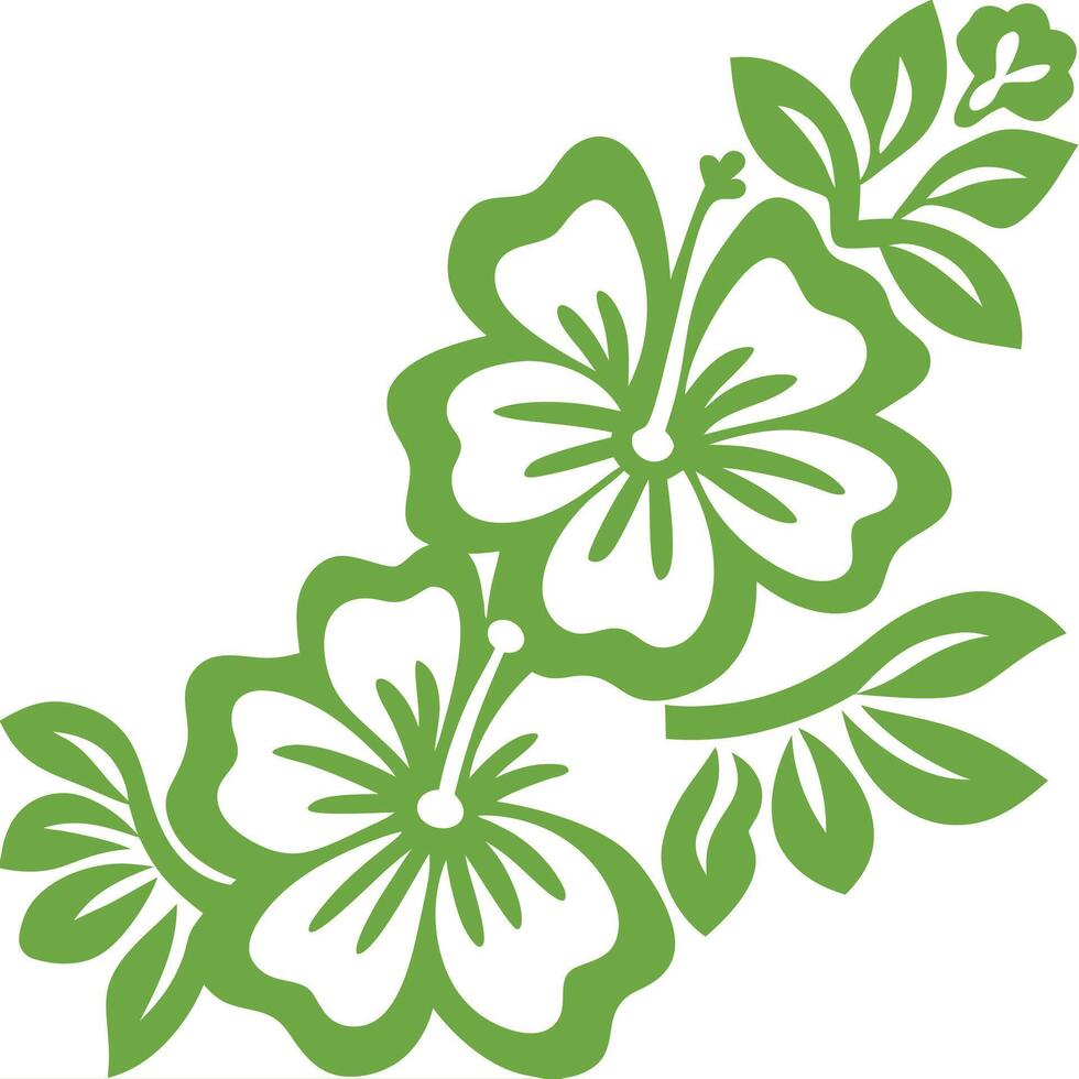Elegant black and white hibiscus flower design. vector