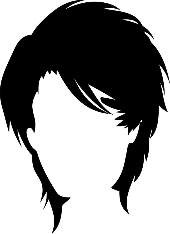 Silhouette of Spiky Hairstyle for Hair Salon Design and Graphic Art vector