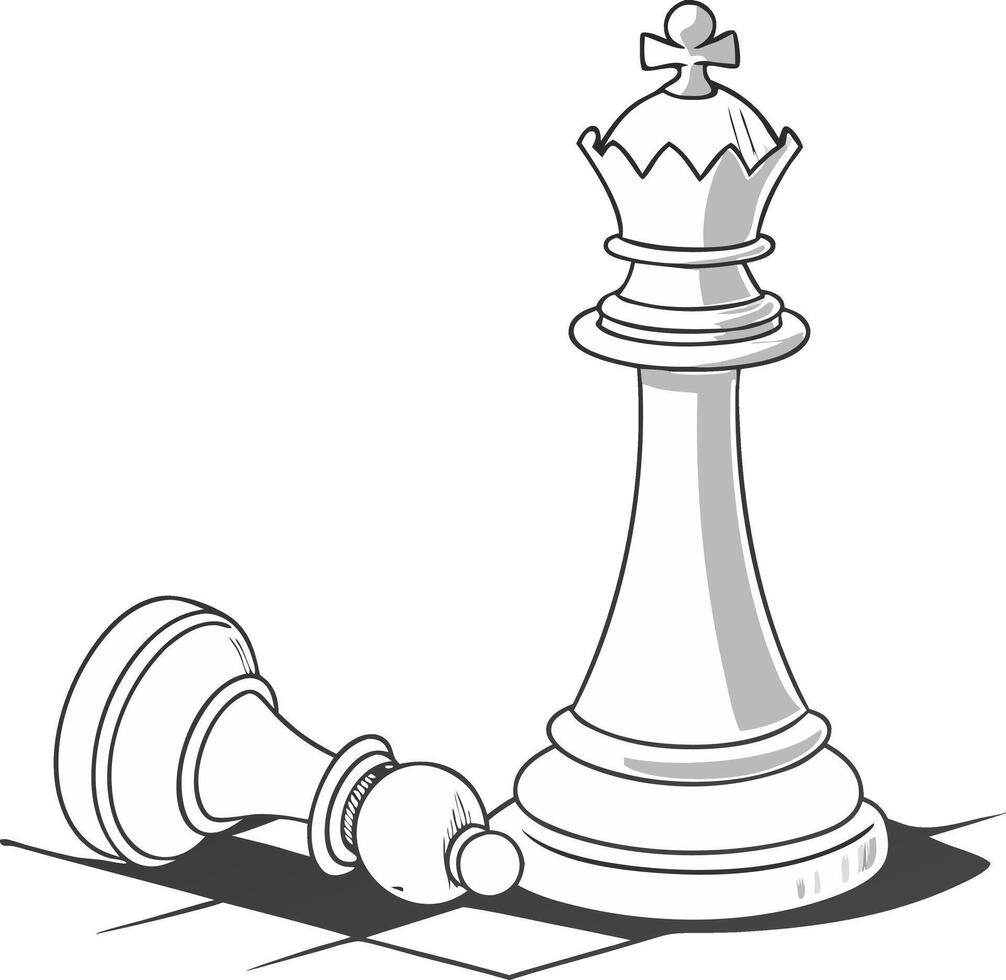 Chess Queen Victory Symbol for Strategy Success Concepts vector