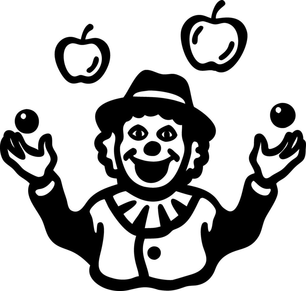 Juggling Clown Illustration for Children's Books and Party Invitations vector